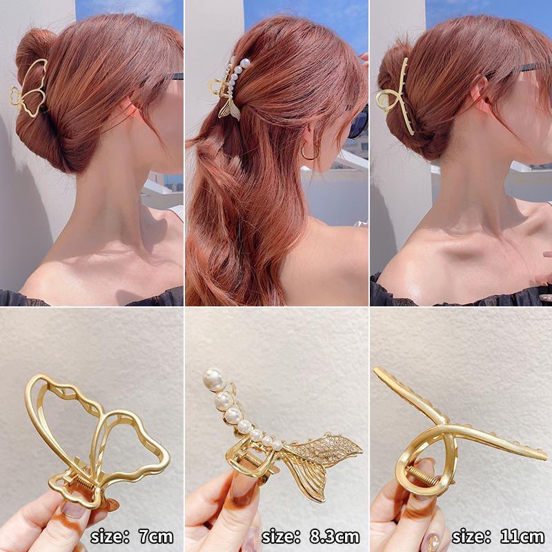 Kẹp tóc phong cách Hàn Quốc đính đá, ngọc trai xin xắn, dễ thương cho nữ