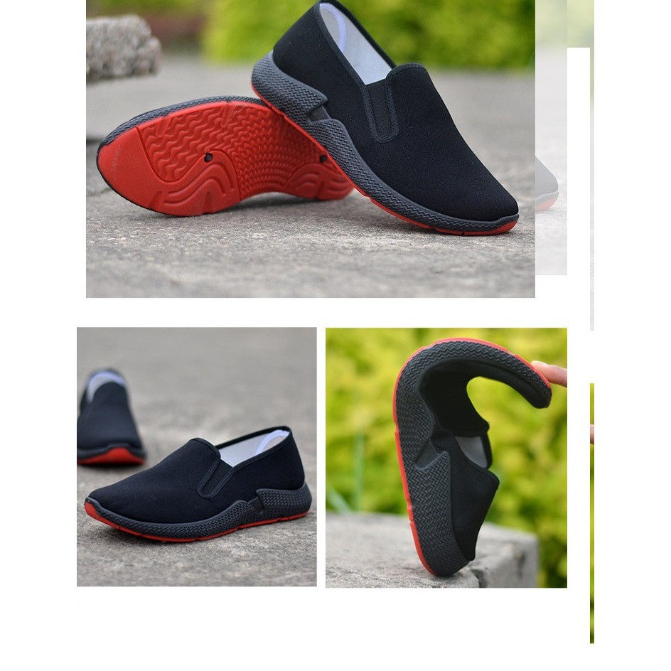 Giày Lười Vải Nam Đen Đế Cao Spiso S51 (XA Shop)