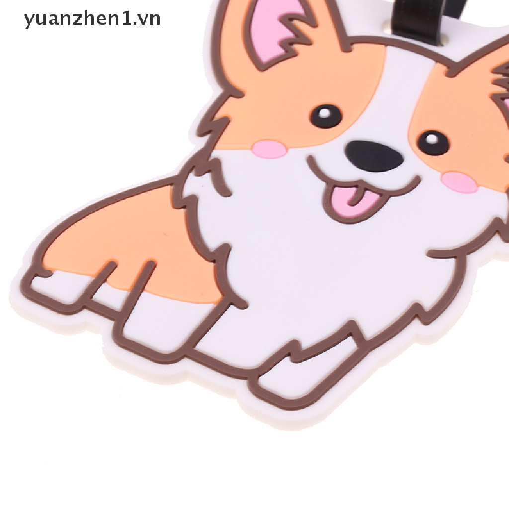 1 Thẻ Đánh Dấu Hành Lý Hình Gấu Trúc Corgi Dễ Thương