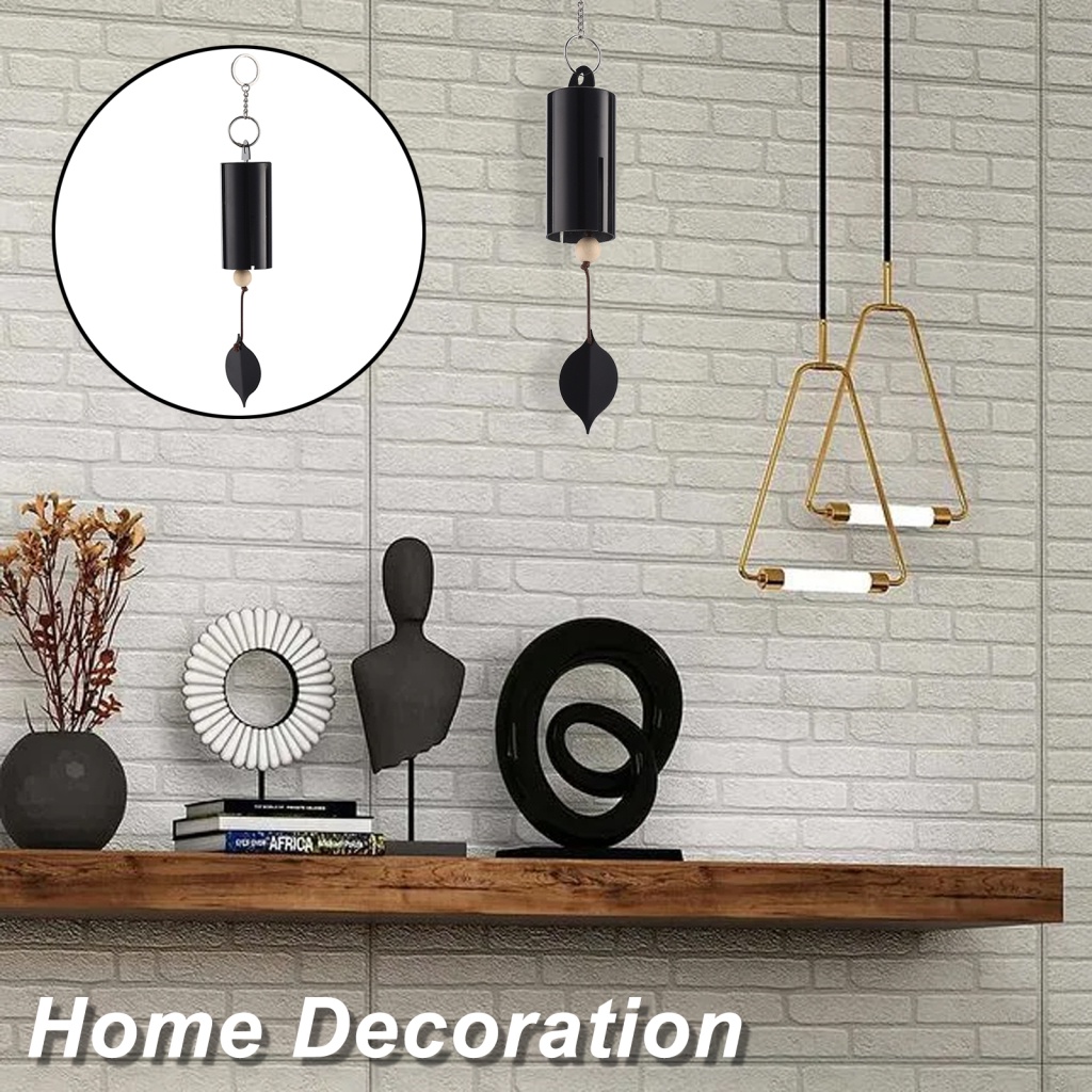 [Hàng Có Sẵn] Chuông Gió Kim Loại Âm Nhạc Đen Tuyệt Vời Với Âm Thanh Tuyệt Vời Trang Trí Nhà Cửa