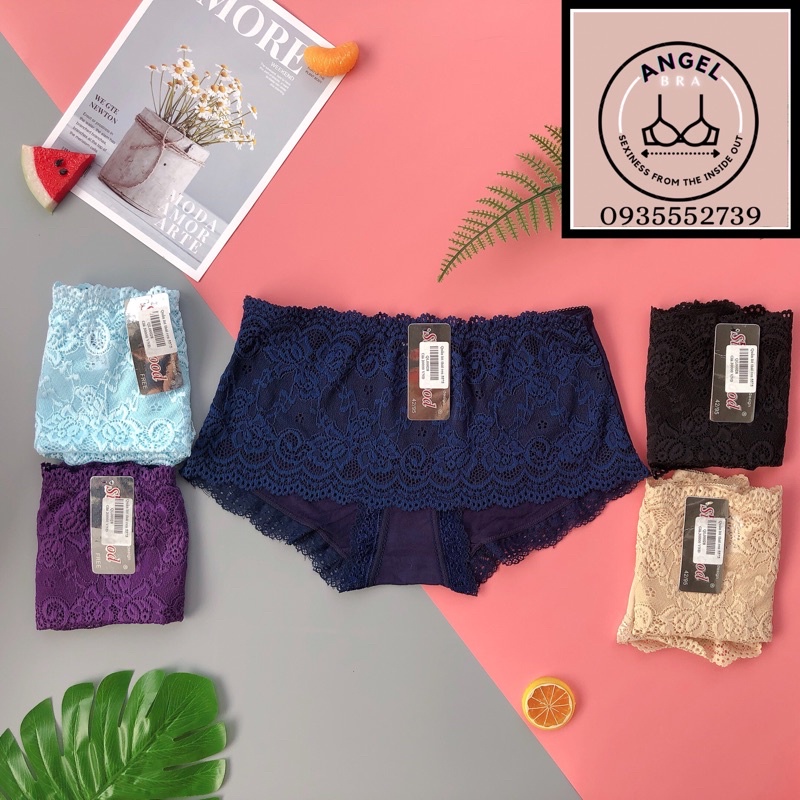 Quần lót nữ, chip cotton ren trước gen bụng cao Thái Lan Sisterhood 5575 - angel.bra