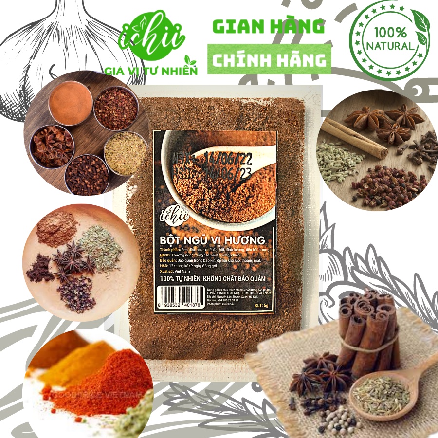 Bột gia vị ngũ vị hương ICHII thành phần tự nhiên gói 5gr
