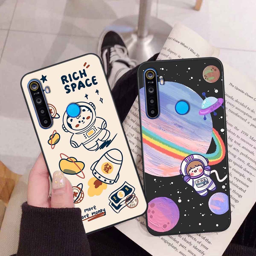 Ốp Realme 5 / 5 Pro / C3 in hình vũ trụ, phi hành gia bầu trời cute dễ thương