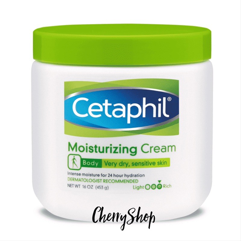 [Hàng Mỹ] Kem dưỡng ẩm toàn thân dịu nhẹ Cetaphil Moisturizing Body Cream cho da khô và da nhạy cảm (453g)