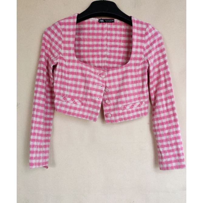 Áo Croptop Zara Caro sz L, new 95%