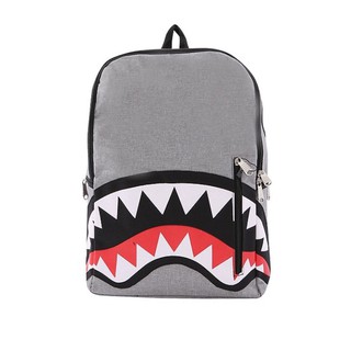 Balo bape răng cá mập Xám lợt (ảnh thật) (Vukita157)