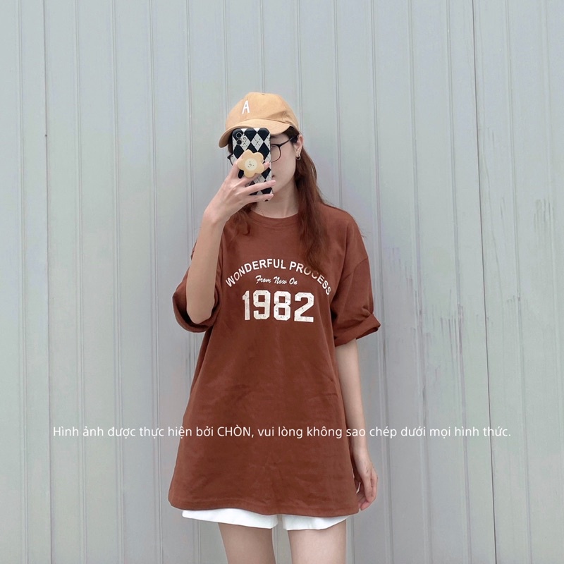 Áo thun 3158 MÀU NÂU hàng loại 1 chất dày dặn Cotton Unisex CHÒN CLOTHING