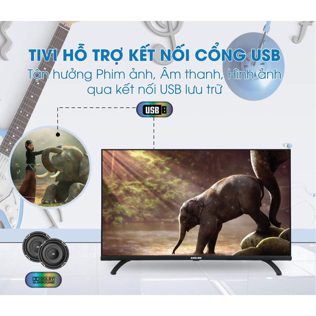 LED Tivi DARLING 32 Inch 32HD964T2 - Hàng Chính Hãng