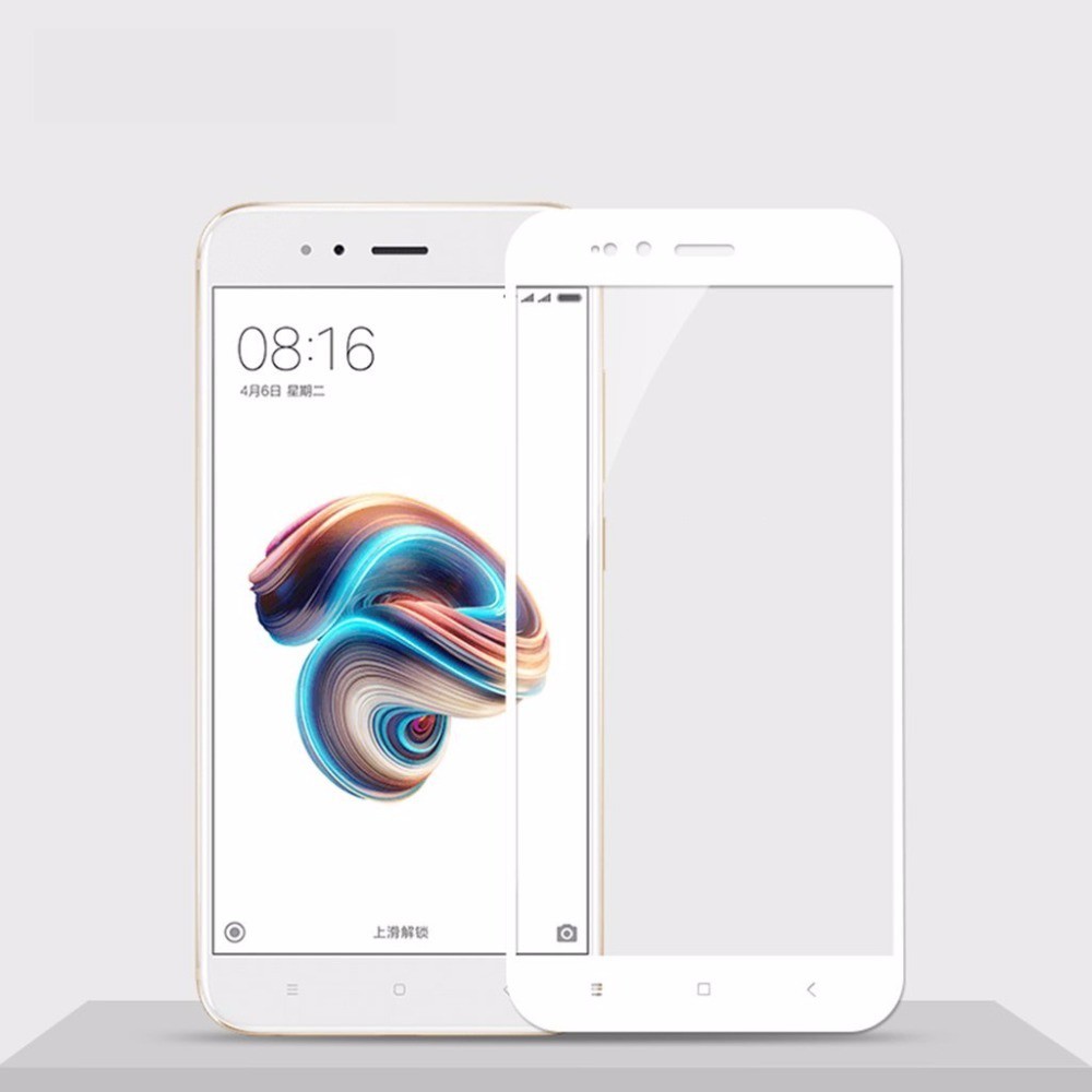 Kính cường lực phủ màn hình 5D Xiaomi Mi5X (Trắng)