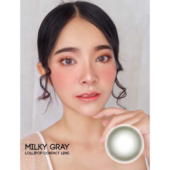 Kính áp tròng Xám tự nhiên Milky - Lens cận từ 0 - 10 độ