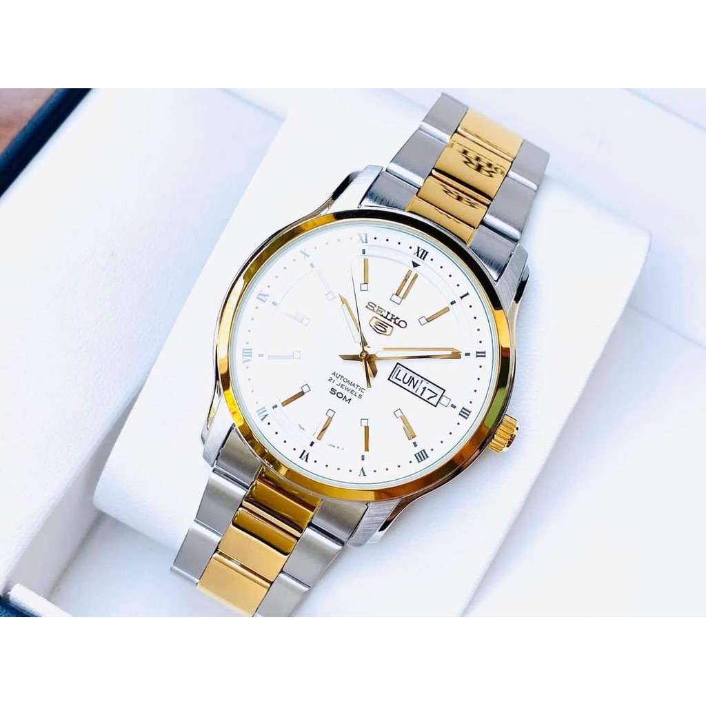 Đồng hồ nam chính hãng Seiko SNKP14K1 - Máy cơ tự động - Kính cứng