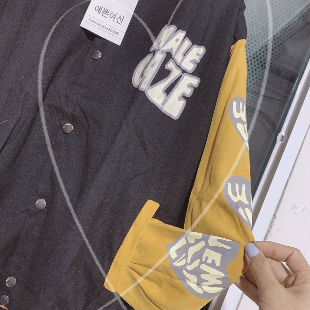 ÁO KHOÁC  BOMBER NAM NỮ PHỐI HAI MÀU ẢNH THẬT Y HÌNH