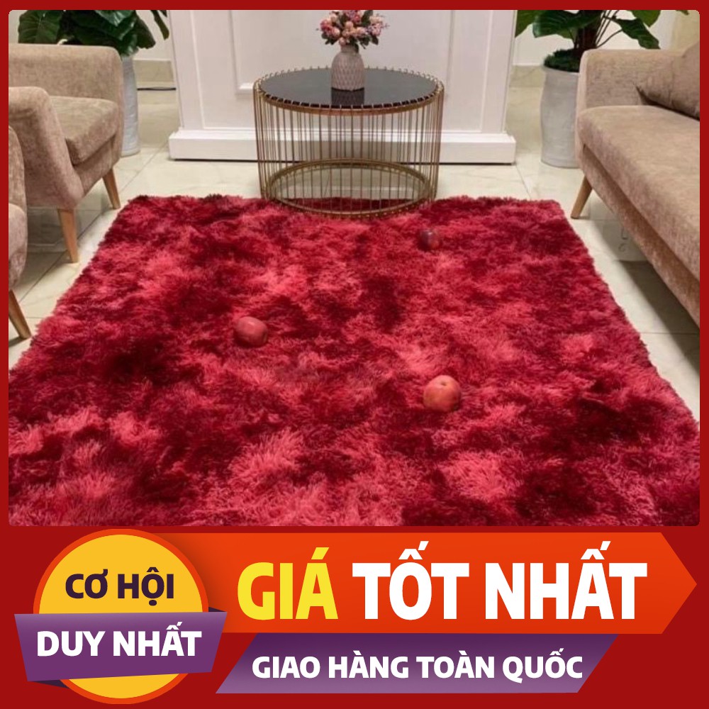 Thảm lông loang trải sàn lông dày hàng loại 1( kích thước 1m6x2m- Mặt sau chống trượt)