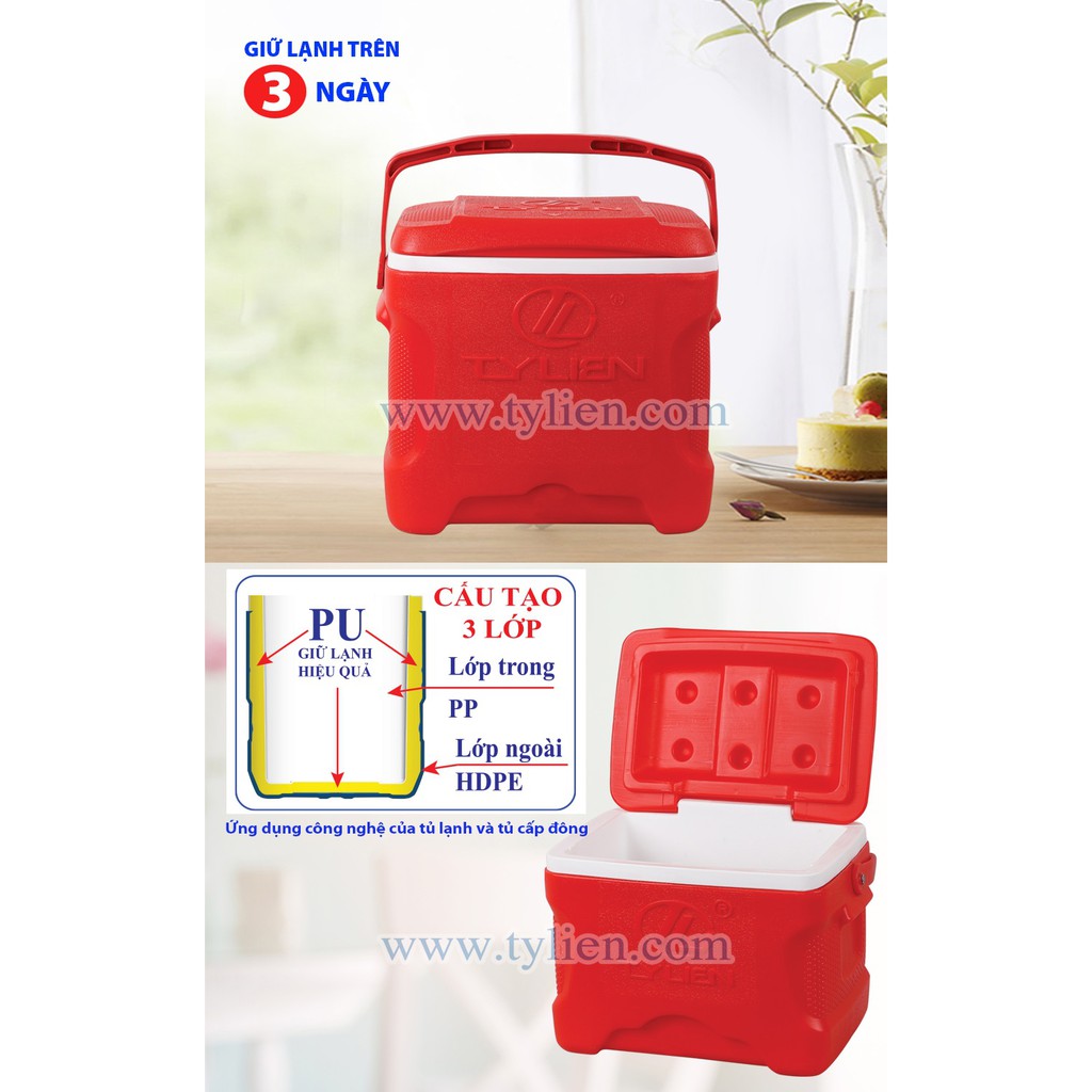 Thùng Đá Vuông Giữ Lạnh 36 Giờ Dung Tích 24L Happy Cooler Có Quai Xách, Dày Dặn Không Chứa BPA An Toàn Cho Sức Khỏe