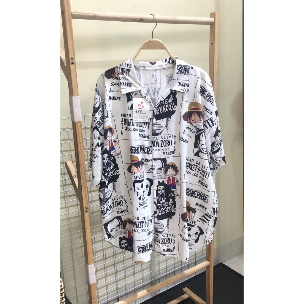 Áo Sơ Mi Nam/Nữ Mốc, Áo Sơ Mi TRUYỆN TRANH ONE PIECE Form Rộng Unisex, Phong Cách Ullzang | BigBuy360 - bigbuy360.vn
