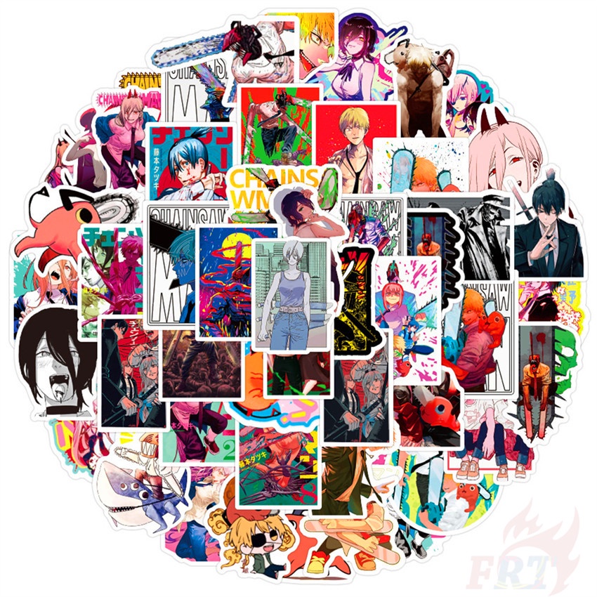 50Pcs/Set ❉ Chainsaw Man - Series 04 Anime Cartoon Stickers ❉ Pochita DIY Fashion Mixed Waterproof Doodle Decals Stickers