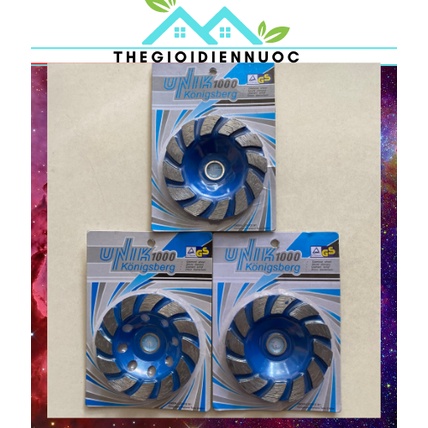 Đá mài bê tông 1 tấc (100mm) UNIK cao cấp hàng loại 1, đá mài gạch, tường, đá hoa cương