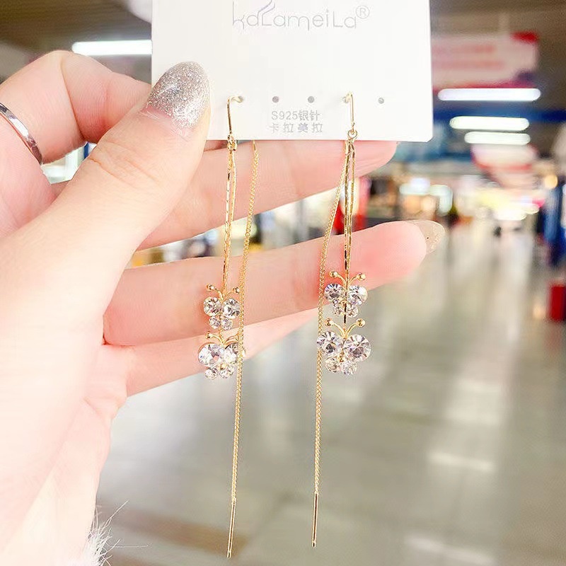 Khuyên tai dáng dài phong cách thời trang Hàn Quốc nữ tính - B42