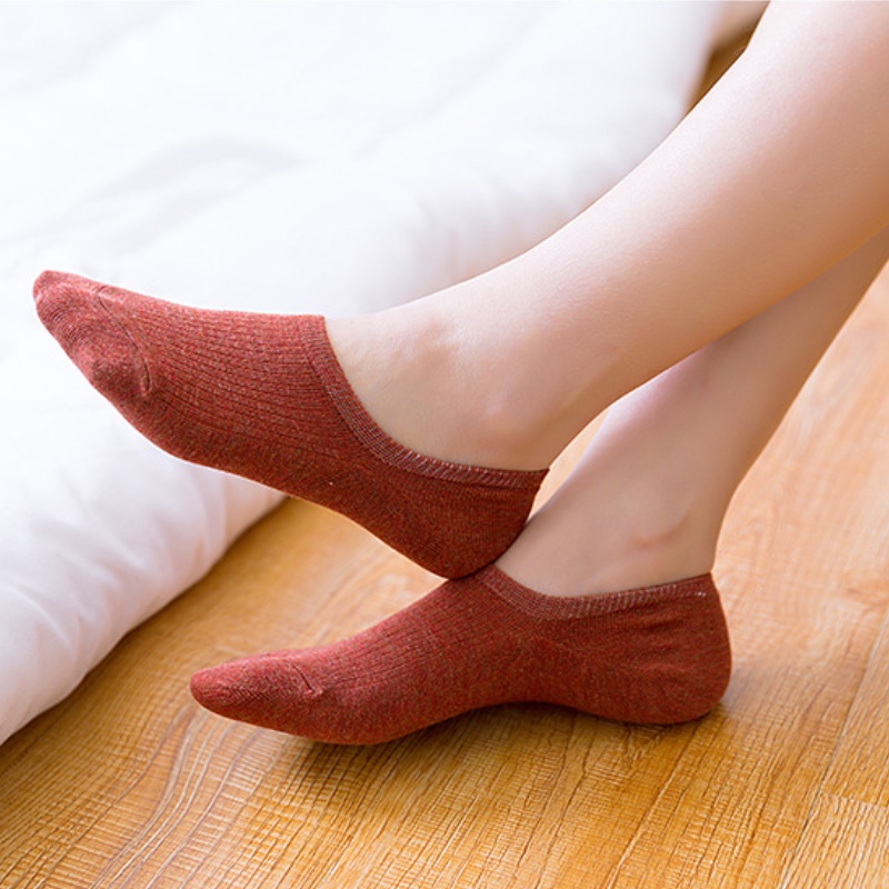 Đôi vớ FHYL màu trơn dễ phối đồ thời trang mùa hè mới đơn giản dành cho nữ