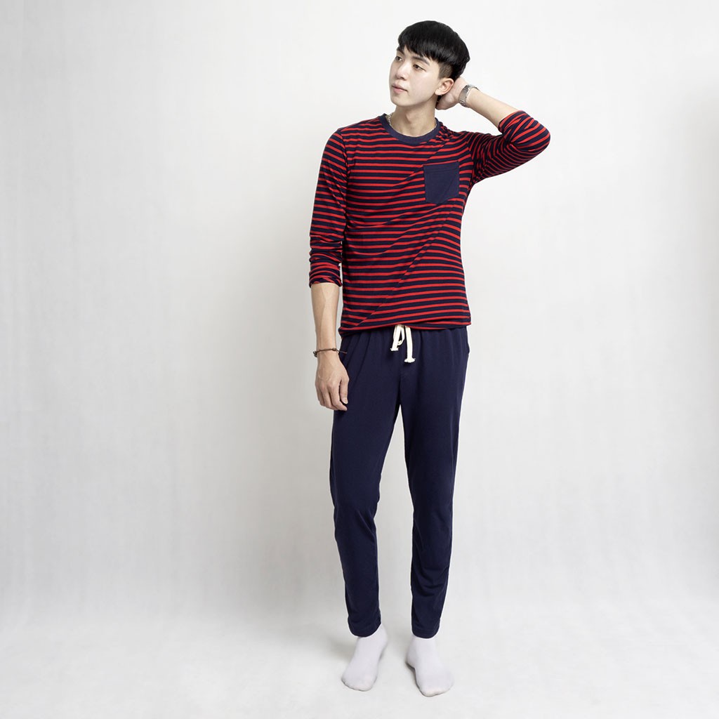 BỘ COTTON NAM KẺ NGANG