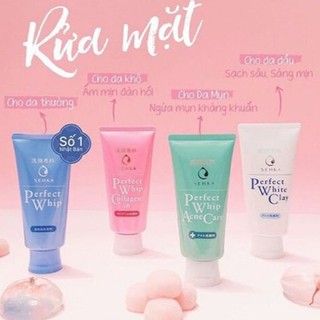 Sữa Rửa Mặt Tạo Bọt Bổ Sung Collagen Senka Perfect Whip Collagen In 120g -L&V Shop