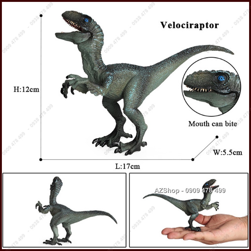 Mô Hình Khủng Long Veloci Raptor - Xanh Lá - 12cm - 7739