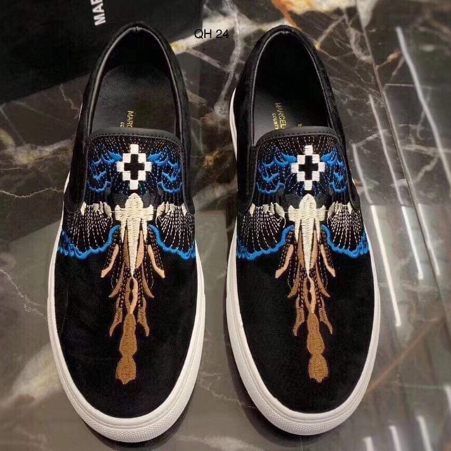Giầy lười nam lười thêu xanh và thêu đỏ ))