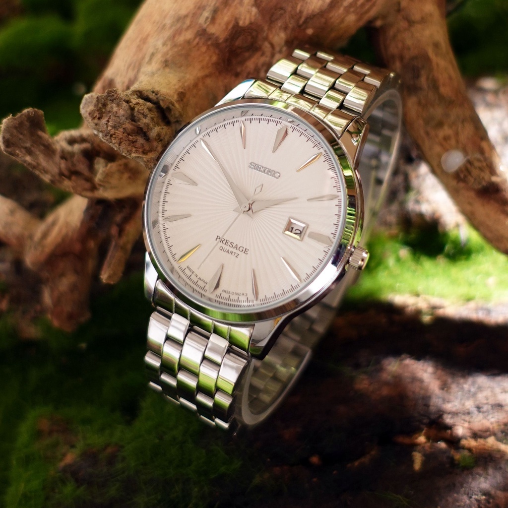 Đồng hồ nam Seiko dây kim loại Đồng hồ nam chống nước có lịch ngày bảo hành 24 tháng oria watch