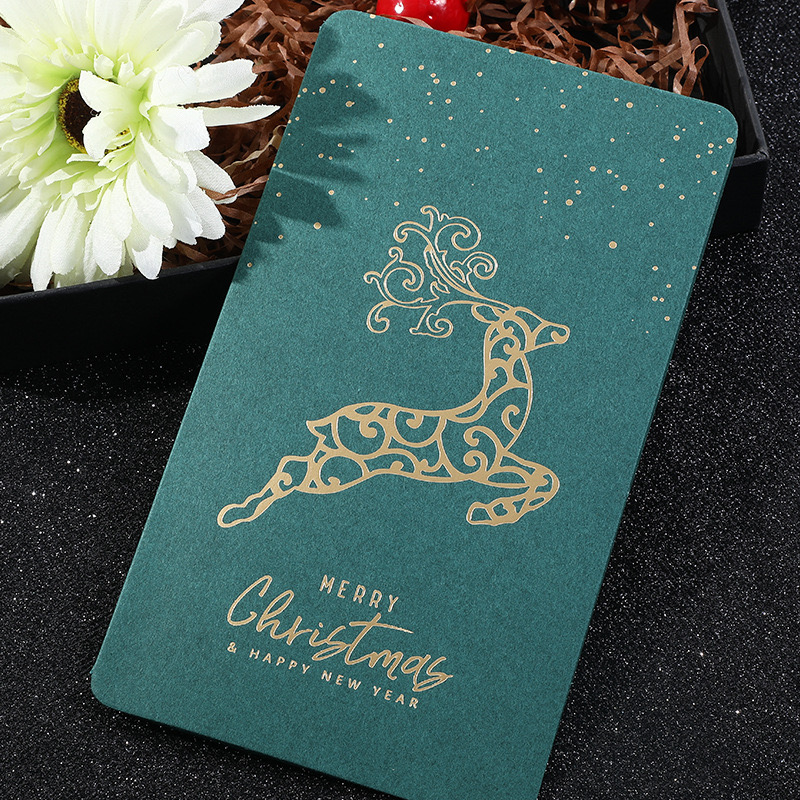 [New Arrival]Creative Bronzing Christmas Thanksgiving Card Superior Quality  Birthday Wishes​​DIY Small Cards with Envelope