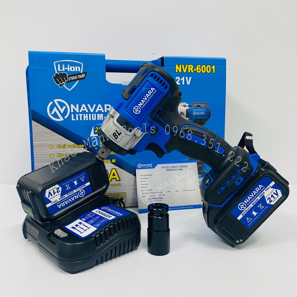 Máy Siết Bulong NAVARA NVR-6001 Tặng Bộ Phụ Kiện, Bảo Hành Chính Hãng 12 Tháng