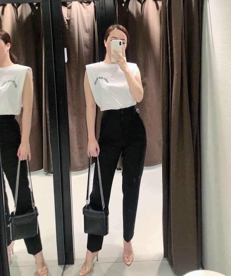 Quần baggy nữ công sở cạp cao đẹp dáng đứng Zara mặc đi học đi chơi phong cách Hàn Quốc Q042