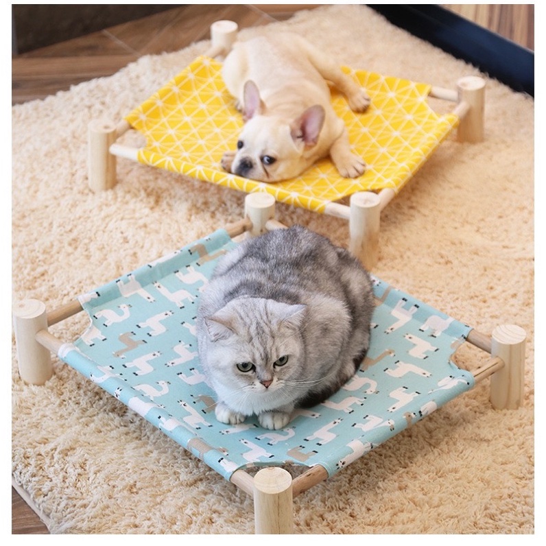 Võng nôi cho mèo khung gỗ