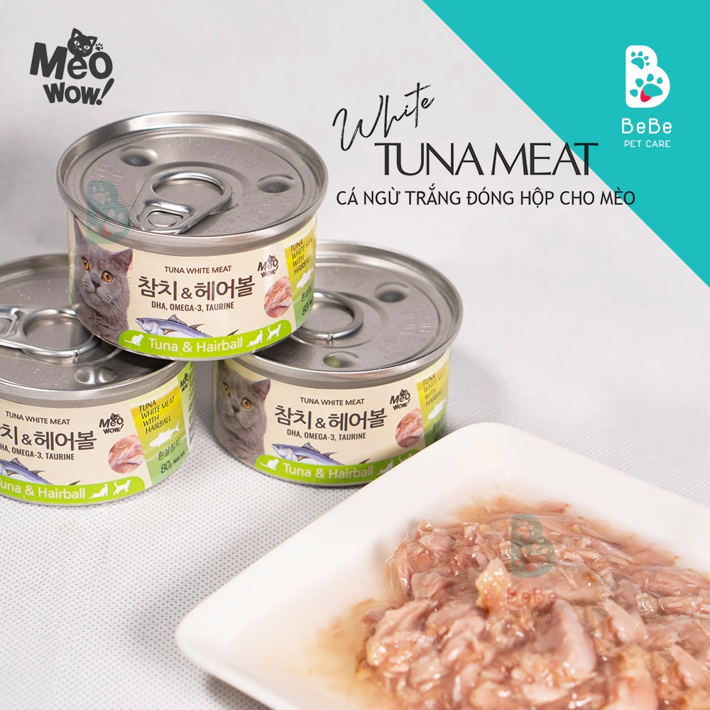 Pate MEOWOW Từ Cá Ngừ Trắng Nhiều Vị Cho Mèo Mọi Lứa Tuổi