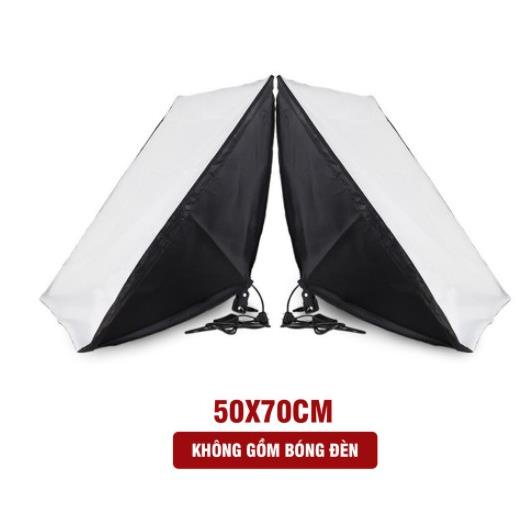 Bộ đèn combo Chân đèn + Softbox 1 đuôi đèn + 1 Led quay phim, livestream, chụp ảnh