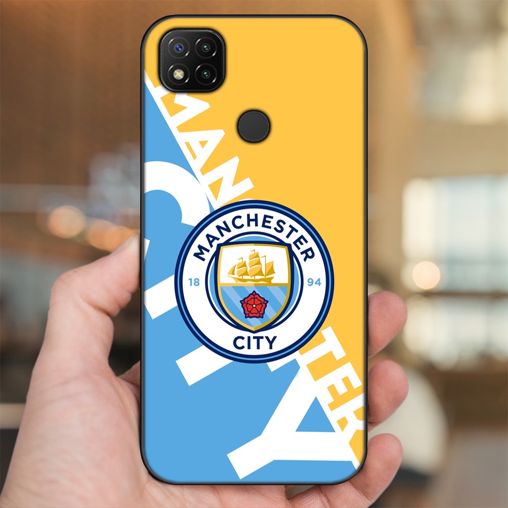 Ốp lưng Xiaomi Redmi 9C viền đen in hình Manchester City MC