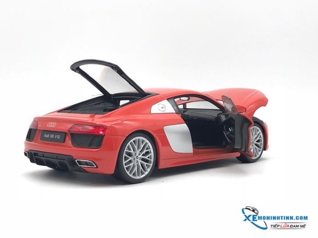 Xe Mô Hình Audi R8 V10 1:18 Welly (Đỏ)