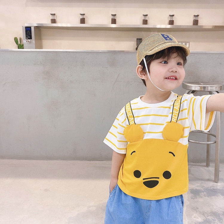 Áo Thun Ngắn Tay Họa Tiết Hoạt Hình Thời Trang Mùa Hè Hàn Quốc Dành Cho Bé Trai 2023