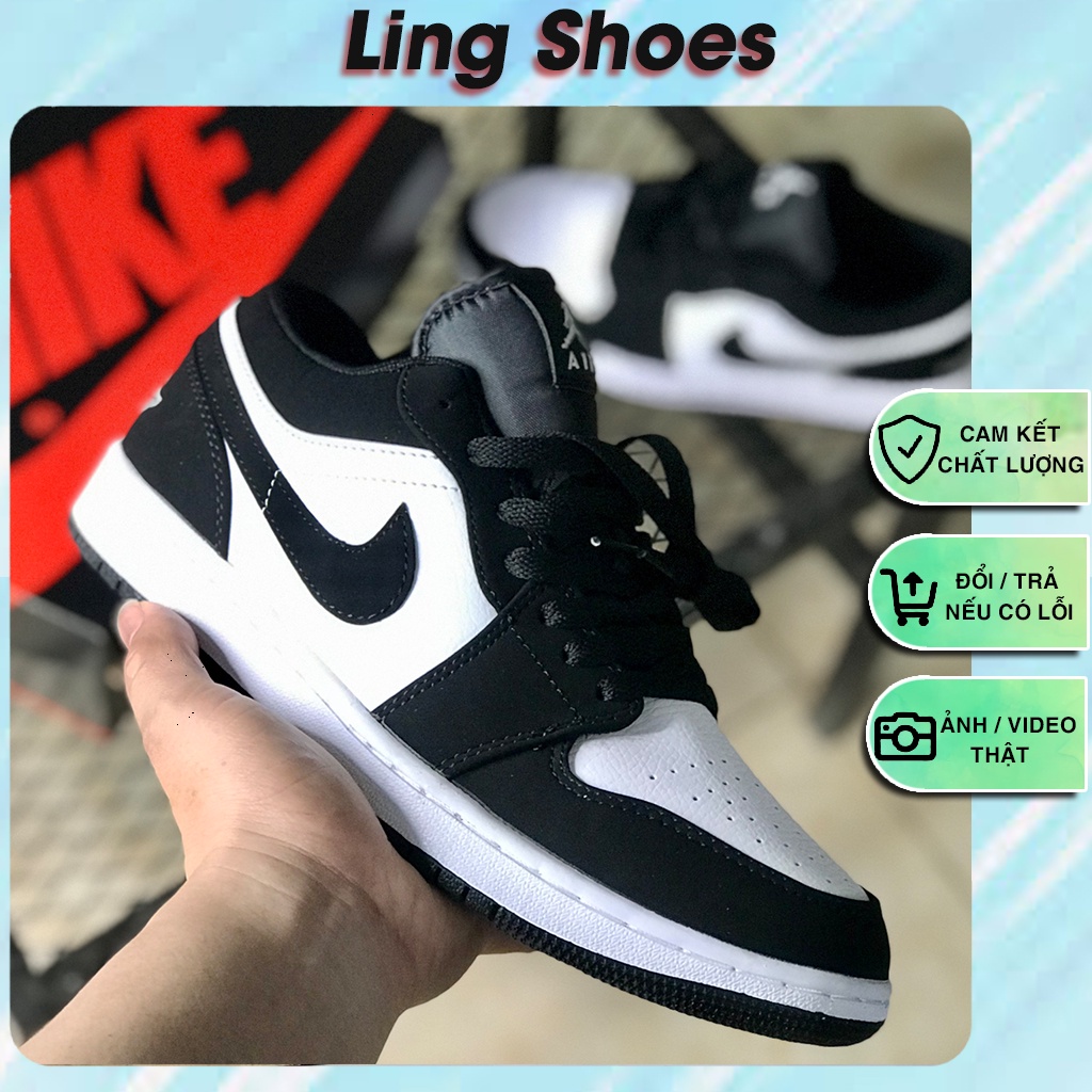 [Xả Dich] Giày JORDAN 1 Panda màu đen trắng cổ thấp,kiểu dáng JD1 Low hot trend,chạy bộ,tập gym,đi học