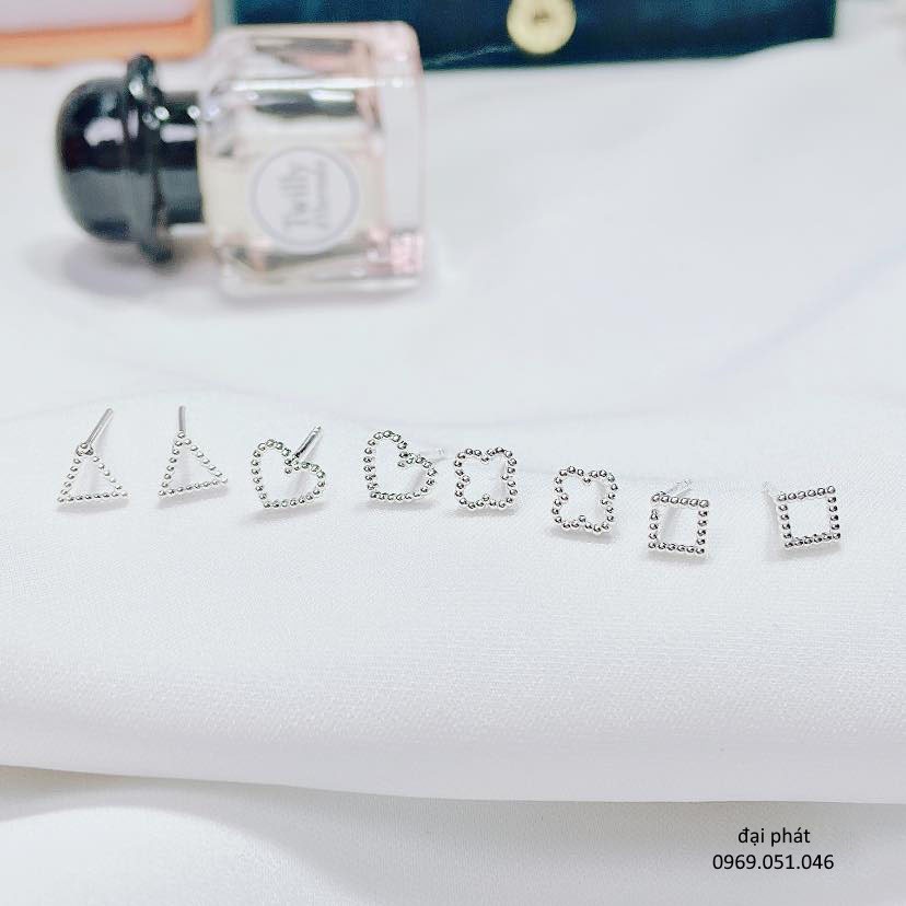 Bông tai baxic giá rẻ , nhỏ xinh đeo ôm tai , bạc thật 100% - đại phát