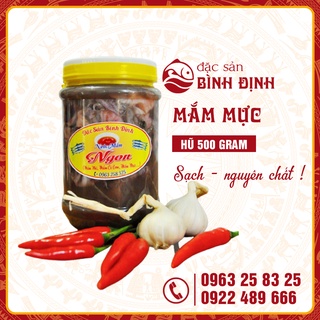 Mắm mực ngon bình định | mắm mực đặc sản xứ nẫu hương vị đặc trưng , quy trình sản xuất an toàn sạch sẽ | hũ 500g