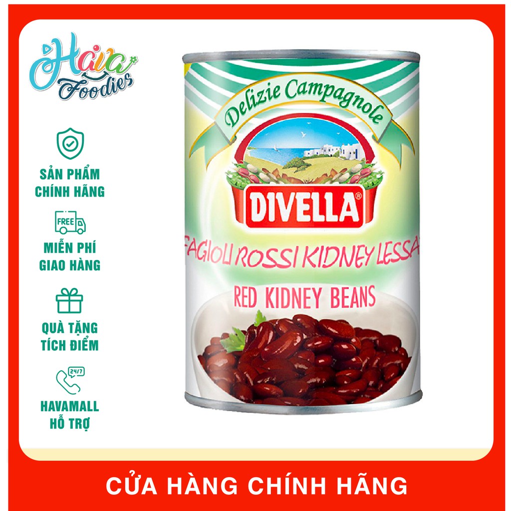 [DATE MỚI NHẤT] Đậu Đỏ Đóng Hộp Red Kidney Fagioli Divella 400gr