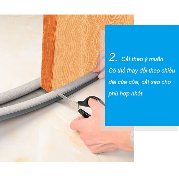 Nẹp Mút Xốp 95cm Chặn Đáy Khe Cửa, Gió Mùa 𝑪𝑨́𝑪𝑯 𝑨̂𝑴, 𝑪𝑨́𝑪𝑯 𝑵𝑯𝑰𝑬̣̂𝑻 Ngăn Côn Trùng, Chống Kẹt Tay Chân Bé