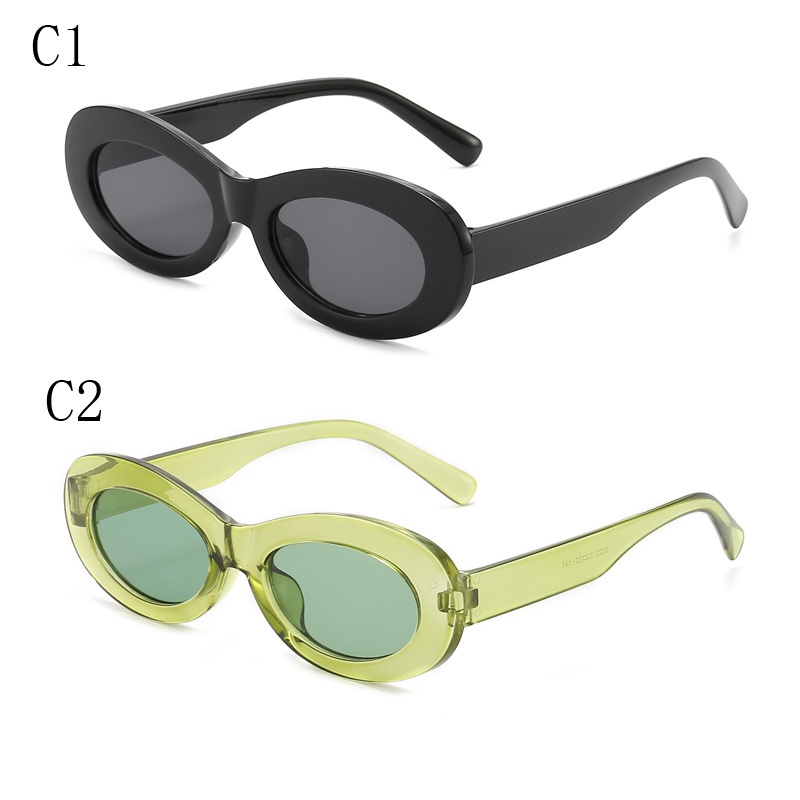 Mắt Kính Chống Nắng Gọng Oval Gọng Kim Loại Thời Trang Cho Nam Và Nữ