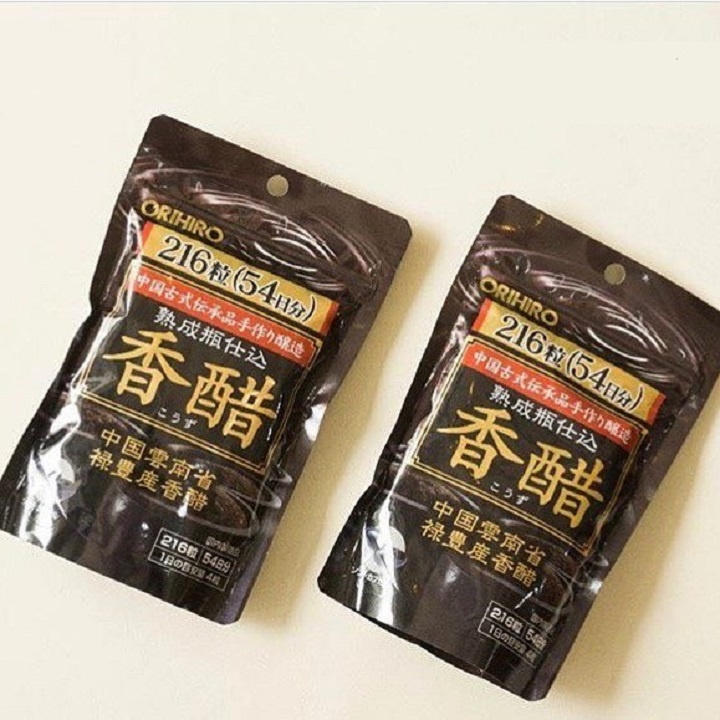 Dấm đen (giấm đen) giảm cân Orihiro Kozu Nhật Bản 216 viên đặc biệt là giảm mỡ phần bụng, đùi, bắp tay, bắp chân