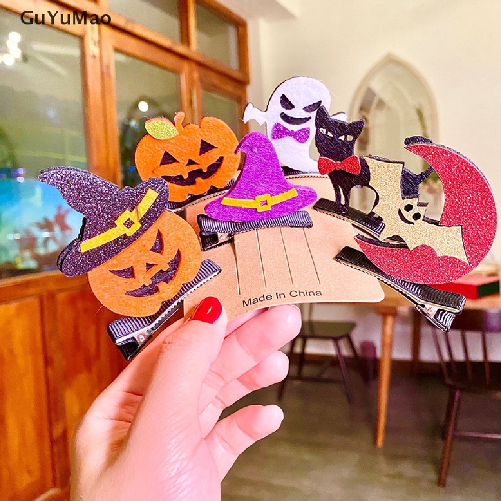 Kẹp Tóc Hình Hoạt Hình Phong Cách Halloween Cho Bé Gái