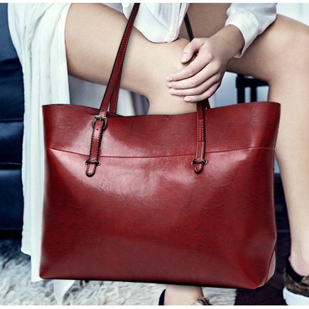 Cặp công sở thời trang đa năng Túi da bò mềm sang trọng vừa khổ A4 T38