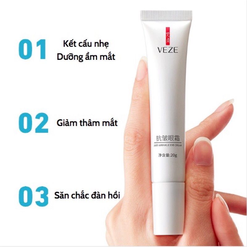 KEM DƯỠNG MẮT VEZE 20g giúp giảm thâm sạm vùng Mắt