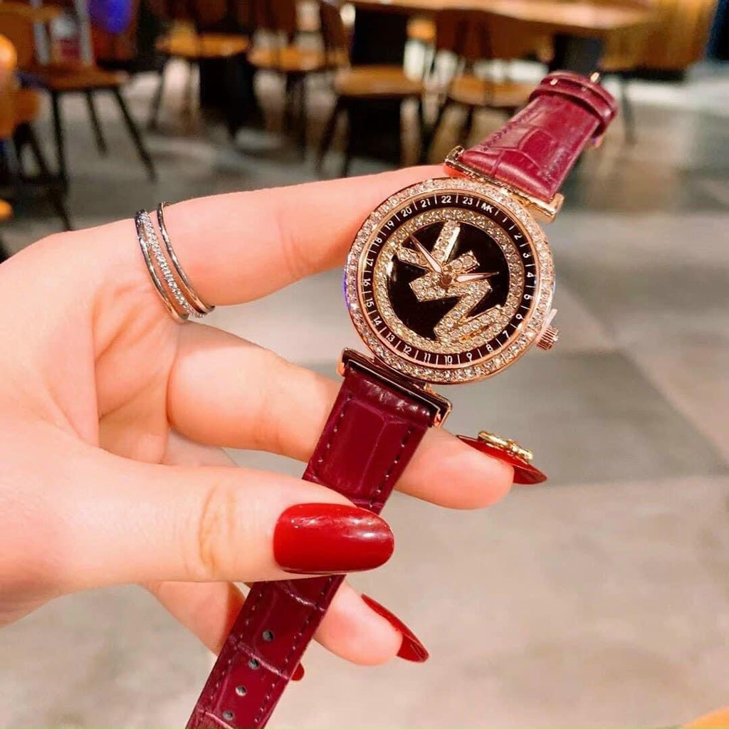 Đồng hồ MK nữ Authentic - Đồng hồ nữ Michael Kors mặt xoay đính đá, dây da, đủ màu | BigBuy360 - bigbuy360.vn