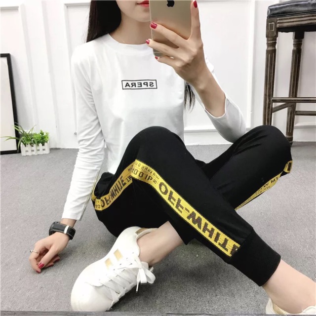 🌈FREESHIP 50K 🔥 Quần Jogger Nỉ Unisex Off White cực chất Nam Nữ