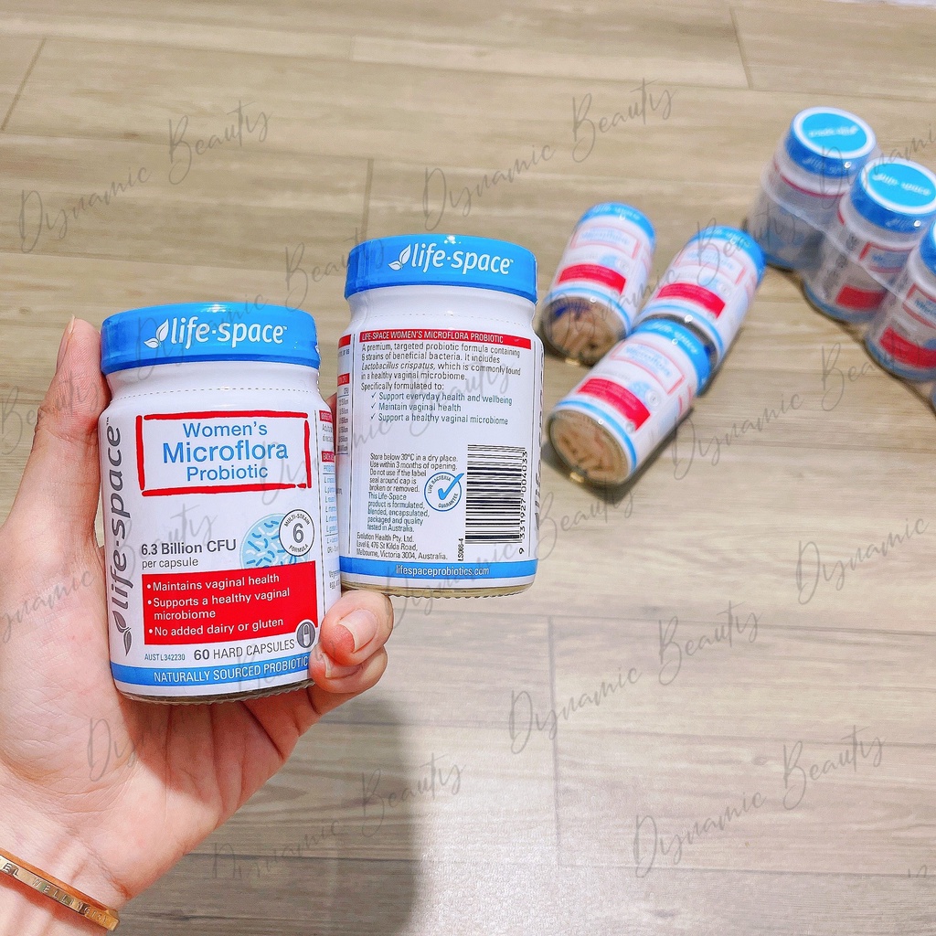 Viên uống men vi sinh dành cho phụ nữ Life space women's microflora probiotic 60 viên của Úc